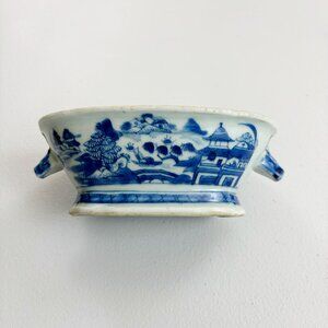 ANTIQUE Canton Ware Porcelain Boar's Head Serving Dish 7"L Qing 19th C. Tureen